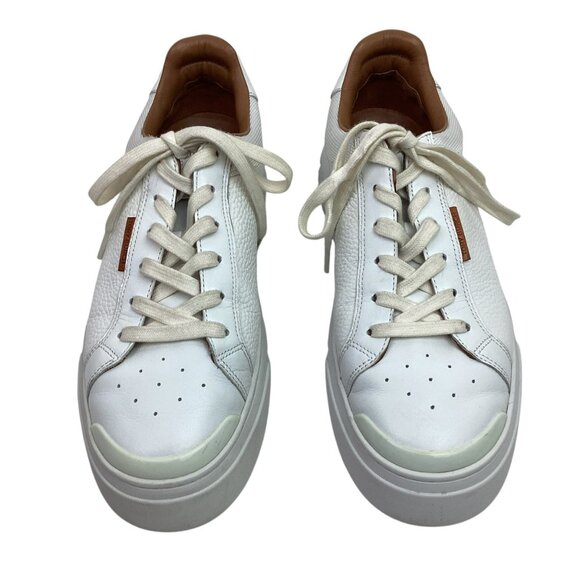 Tory Burch Ladybug Womens 11M White Pebbled Leather Sneakers - Picture 2 of 14